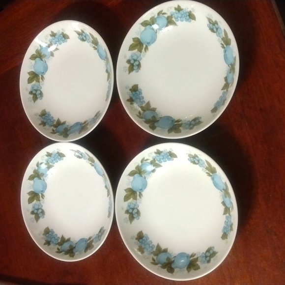 NORITAKE BLUE ORCHARD 6695 COOK'N SERVE JAPAN 5.5 " Cereal Bowls (4). - Picture 2 of 14